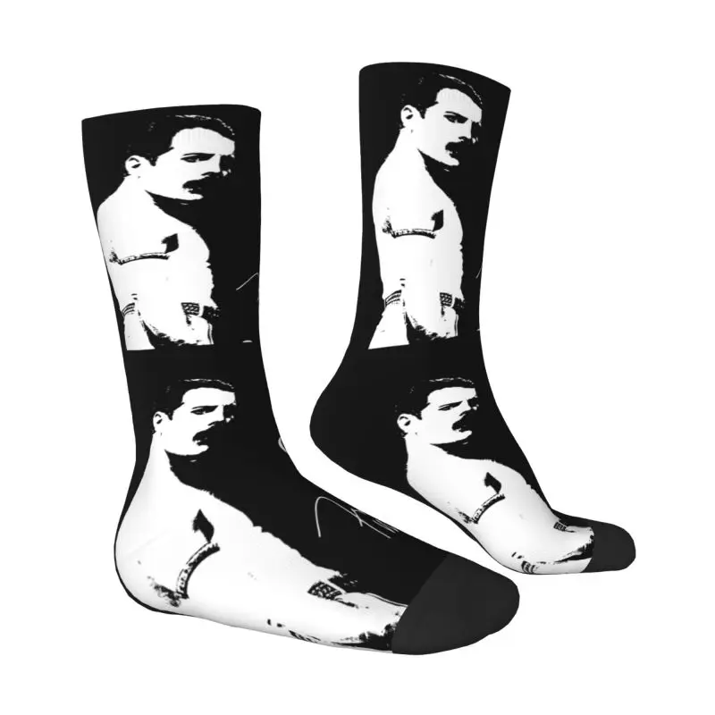 Band Queen Freddie Mercury Dress Socks Mens Womens Warm Funny Novelty Rock Singer Crew Socks