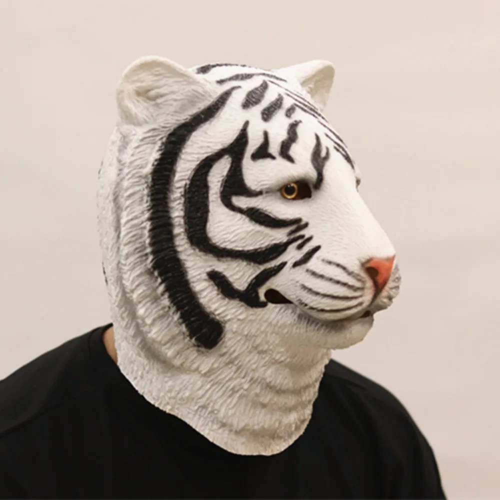 

Halloween Tiger Animal Head Mask Funny Horror Cosplay Party Dress Up Accessories