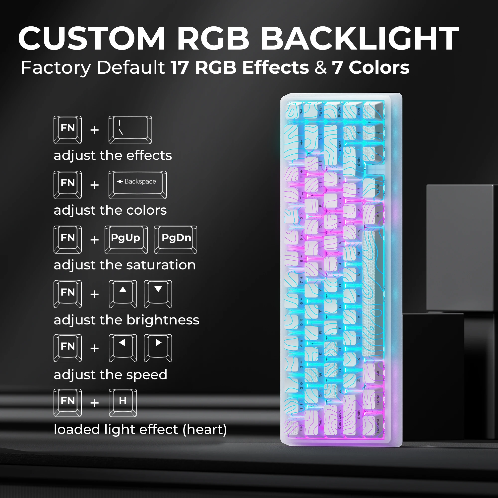 Custom Tri Mode Wireless Keyboard XVX M67 JadeStone Hot Swappable Gasket RGB 65% Mechanical with IMD Keycaps Accessories
