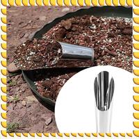 BAAU Bonsai Soil Scoop Metal 3 Pcs Set ,Stainless Steel Garden Hand Soil Scooper, Professional Bonsai Tool Kit