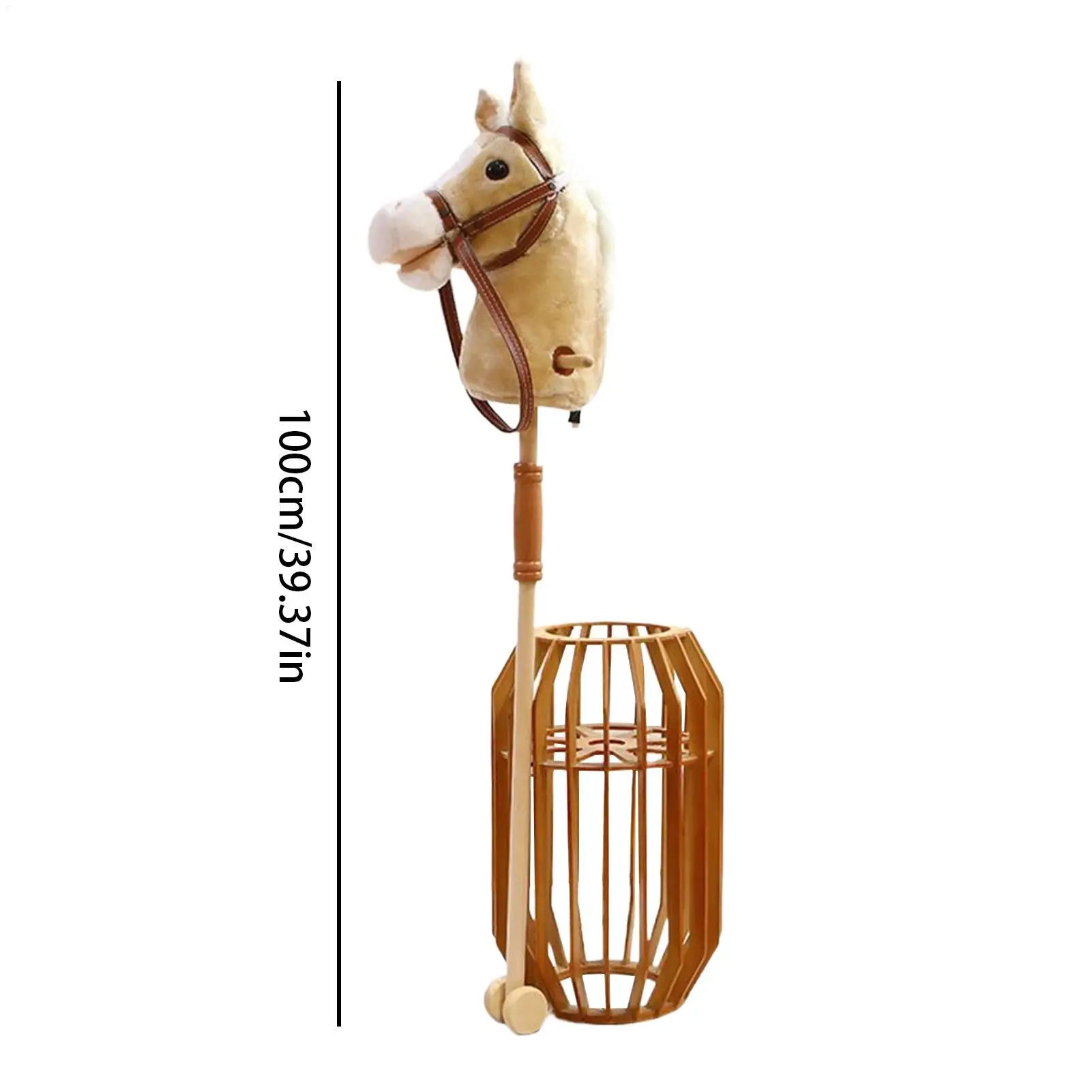 عصا الخيول عصا هواية قطيفة على شكل حصان على عصا ألعاب حيوانات محشوة كرتونية للعب الأدوار للأولاد والبنات الصغار في مرحلة ما قبل المدرسة