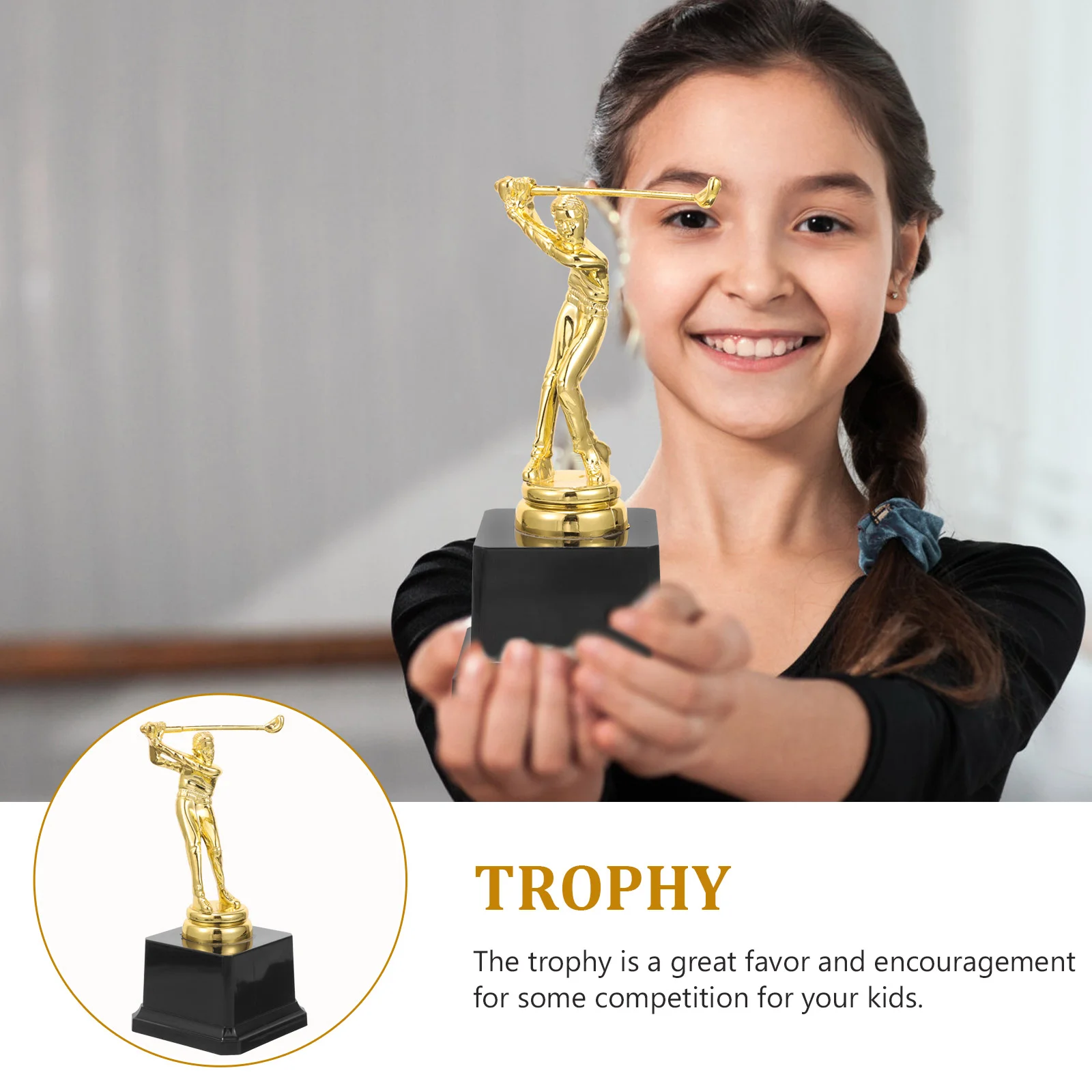 Golf Trophy Gold Medal Trophies Metal Trophys Cup Awards Customized Trofeu Kindergarten Model Creative Decor Children Small