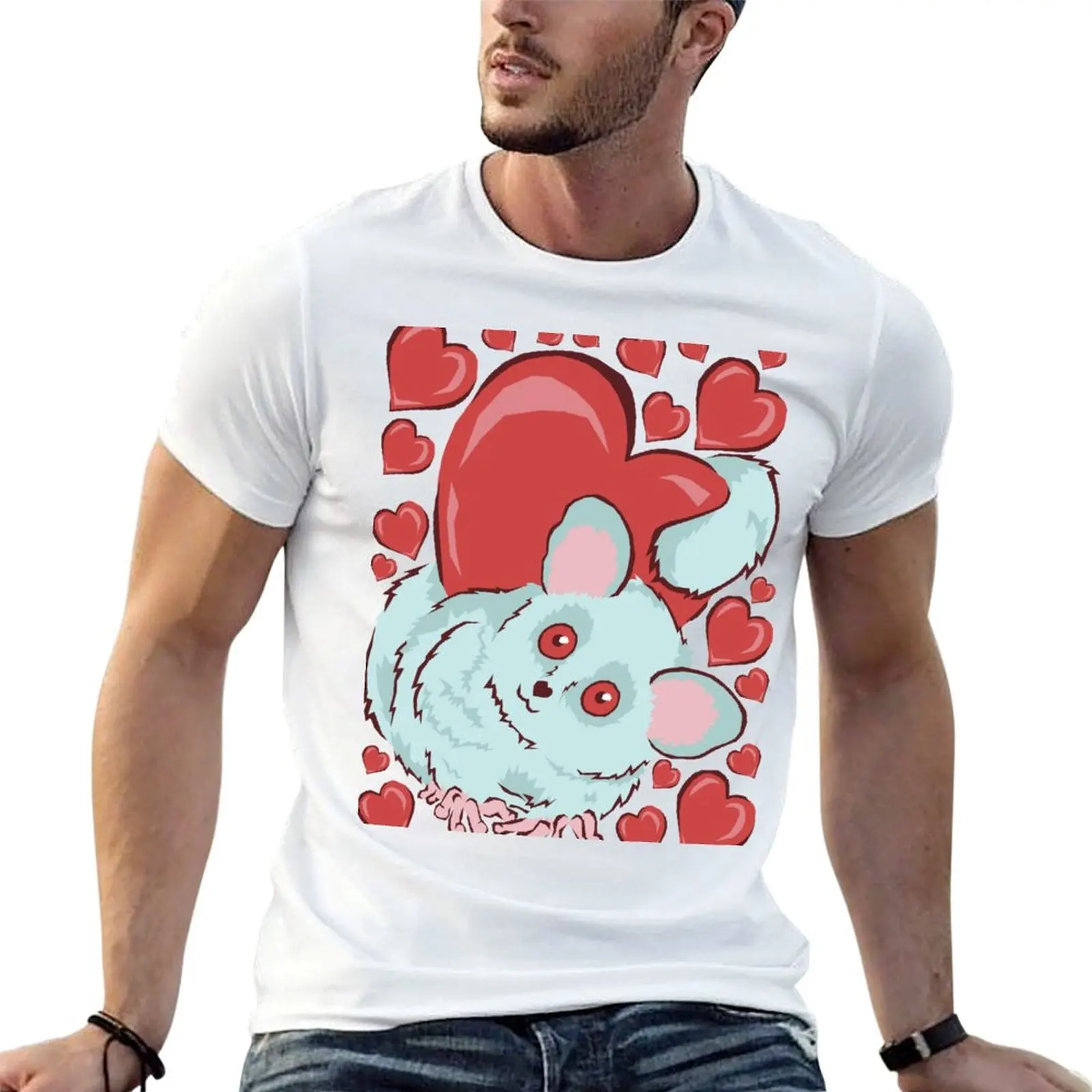 Camiseta Lovely Galago, camisetas divertidas de algodón para hombre, camisetas gráficas, camiseta de lujo para hombre