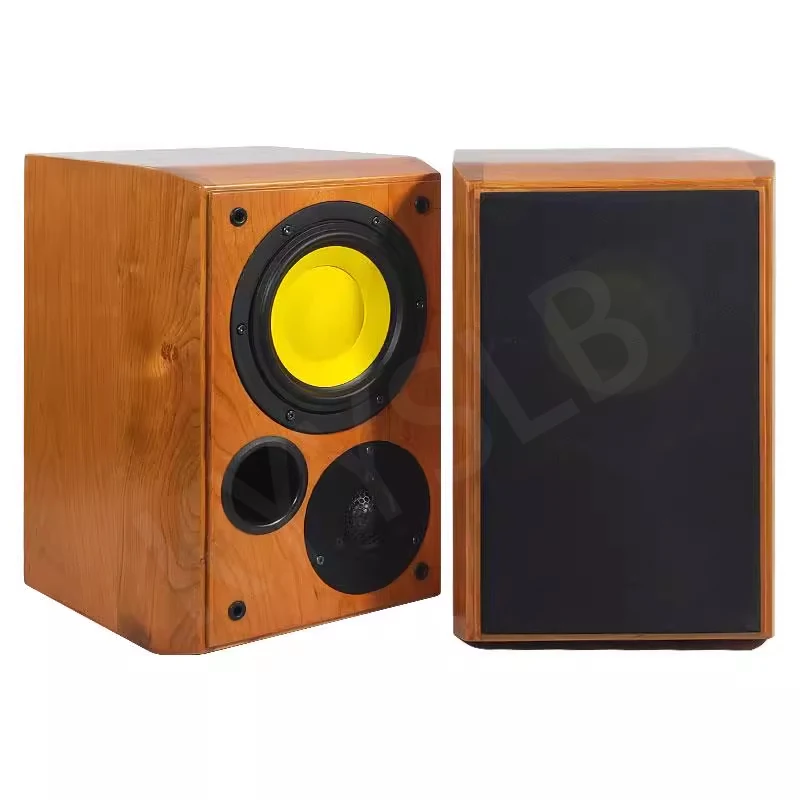 KYYSLB Home Fever Pure Wooden 8 inch Bookshelf Speaker High-quality Fever King Speakers Audio Monitor LoudSpeakers