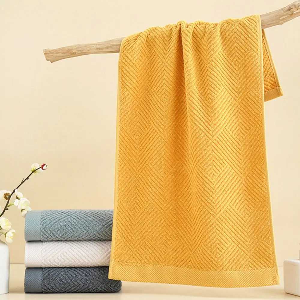 Gift Towel 75x35cm Stripe Cotton Bath Towel Thickened Cartoon Face Towel Comfortable Simple Hand Towel Household