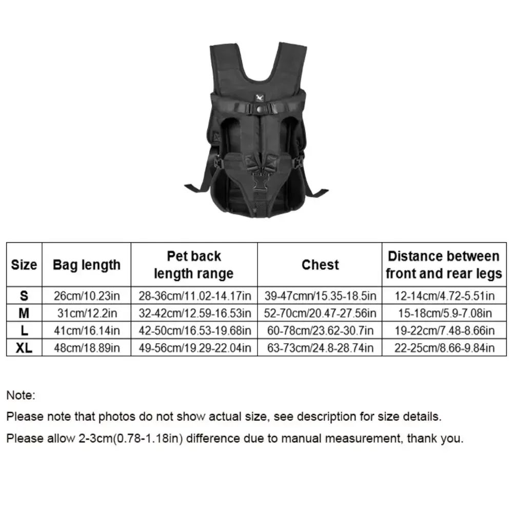 Hands Free Pet Front Backpacks Oxford Adjustable Dog Carrier Backpacks Breathable Puppy Carring Bags Dog Outgoing Bag Outdoor image 6