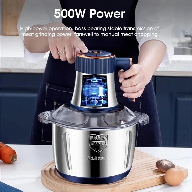 5L Electric Meat Grinders 304 Stainless Steel Food Crusher Multifunctional Vegetable Slicer Chopper Mincer Baby Food Processor view 6