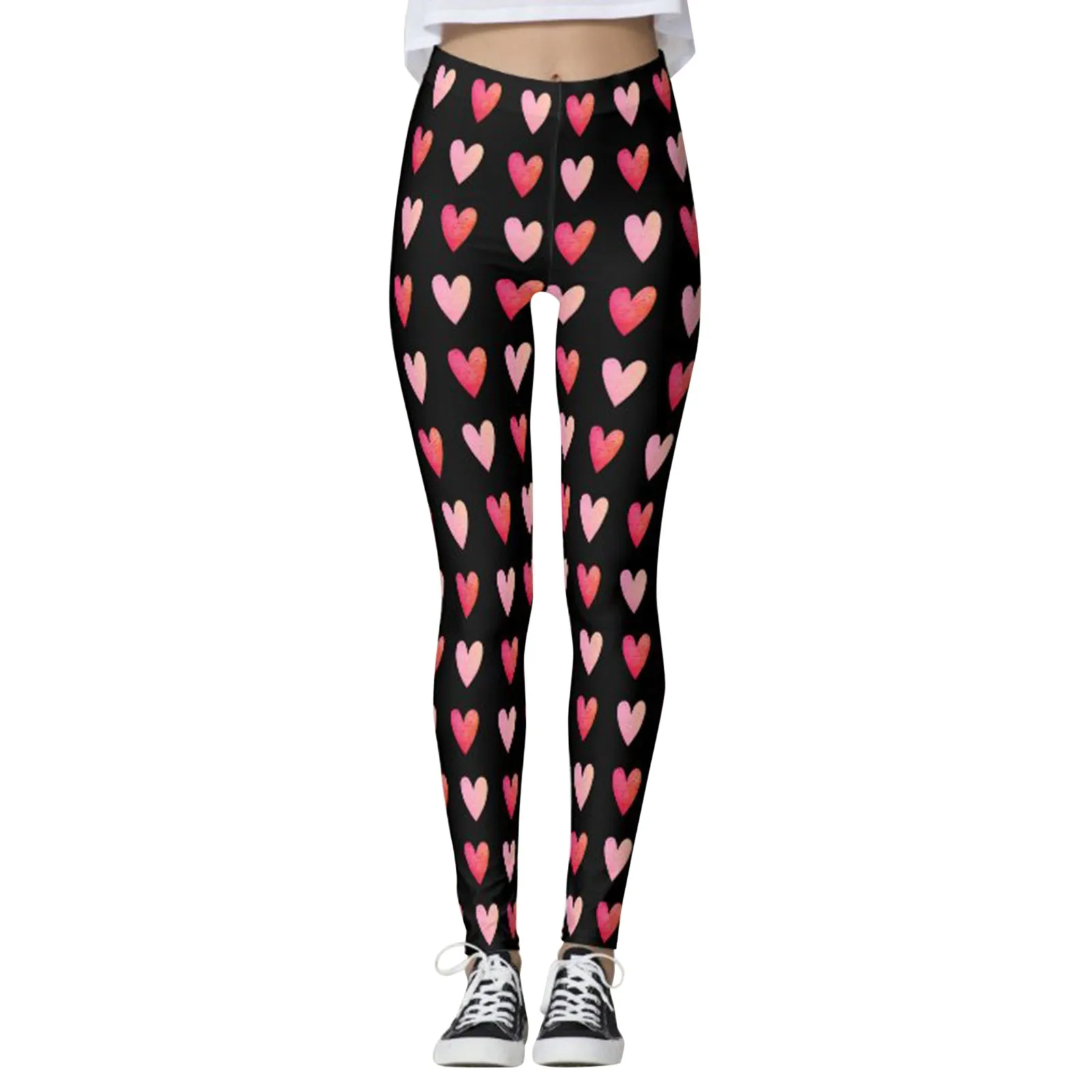 Women St Saint Valentines Day Custom Leggings Sexy Hot Shark Pants Love Heart Printing Tights Trousers Sports Gym Pantalones