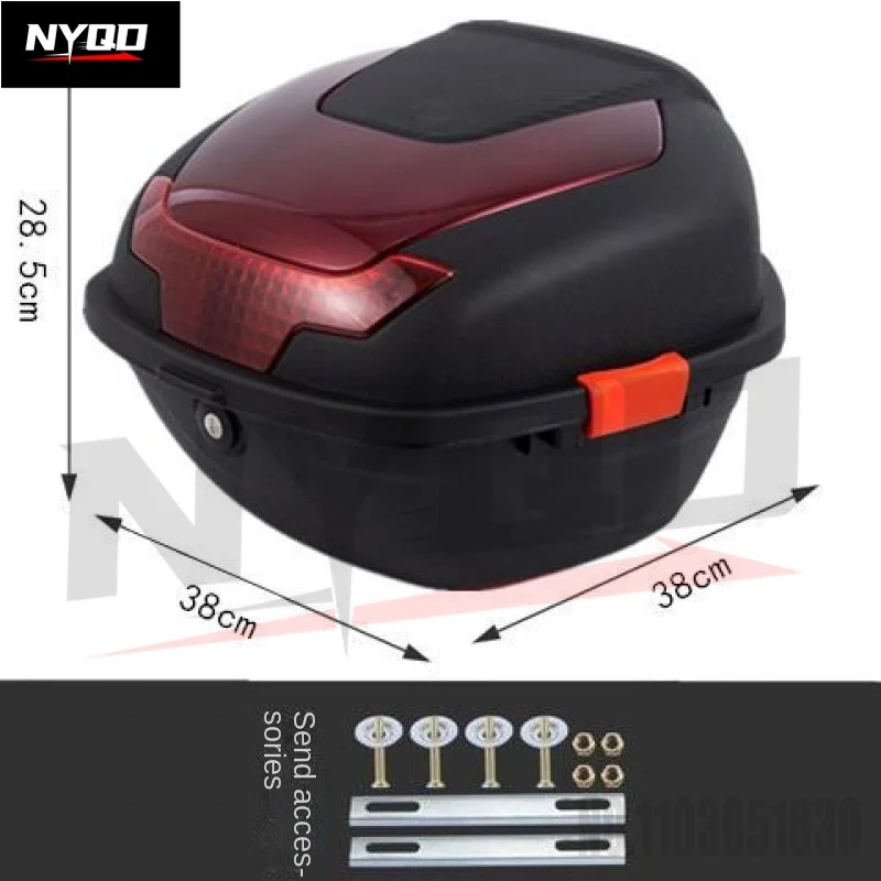 36l Motorfiets Tailbox Elektrische Tailbox Extra Grote Anti Shake Accu Auto Verdikte Scooter Auto Opslag Gereedschapskist Universeel