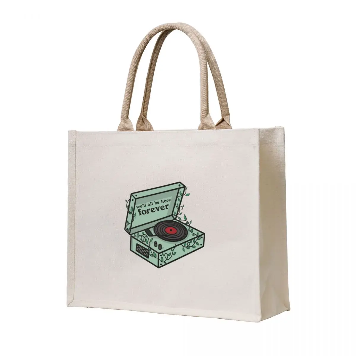 

Record player concert sticker Tote Bag cute tote bag Canvas bag tote women