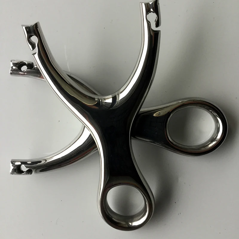 Stainless Steel Outdoor Slingshots para a caça, High Precision Slingshot, Elástico Tradicional, Big Power Catapult