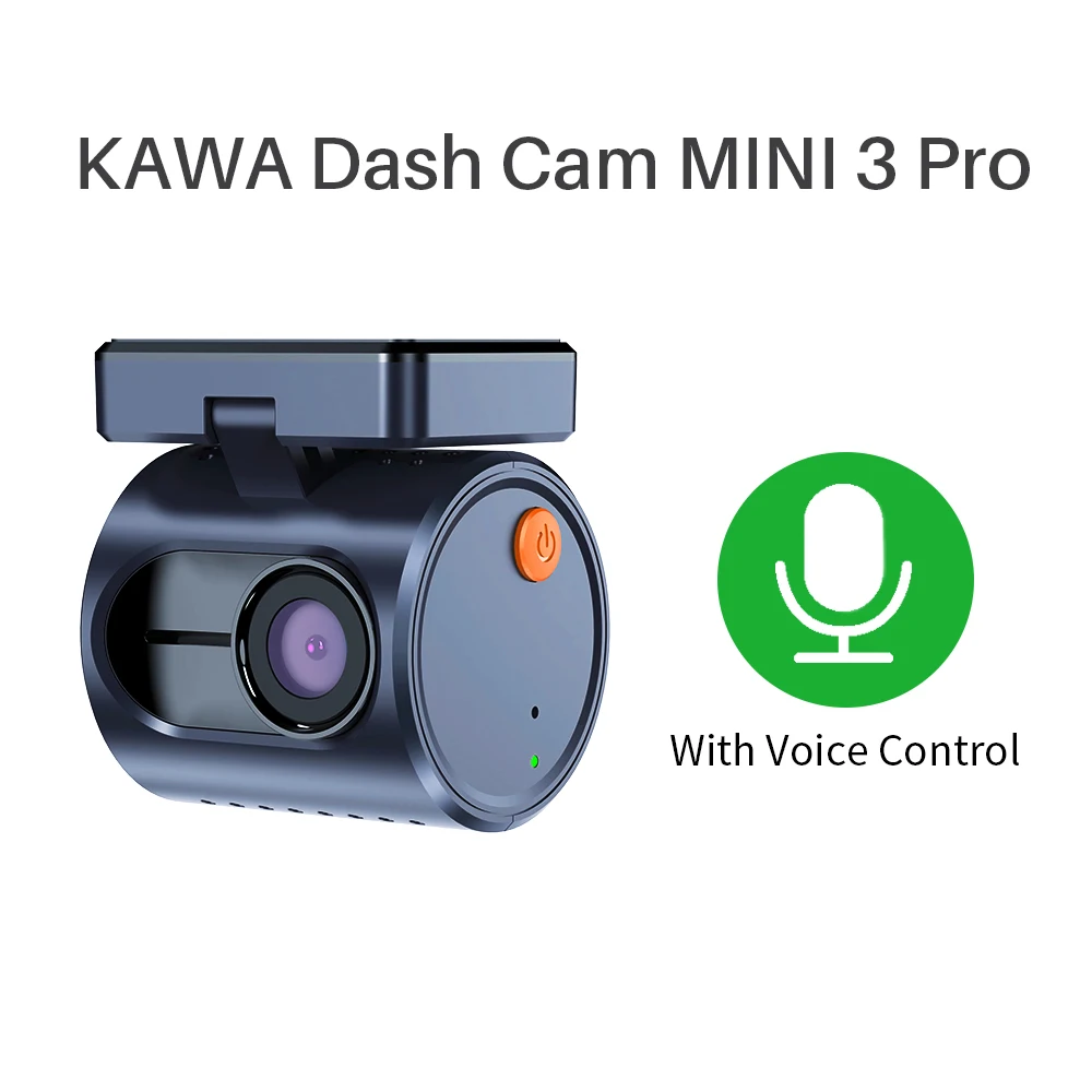 2K KAWA MINI 3 Pro Camera's voor Auto DVR Tiny Dash Cam 24 Parking Auto Video Recorder WiFi APP Spraakbesturing Auto dashcam