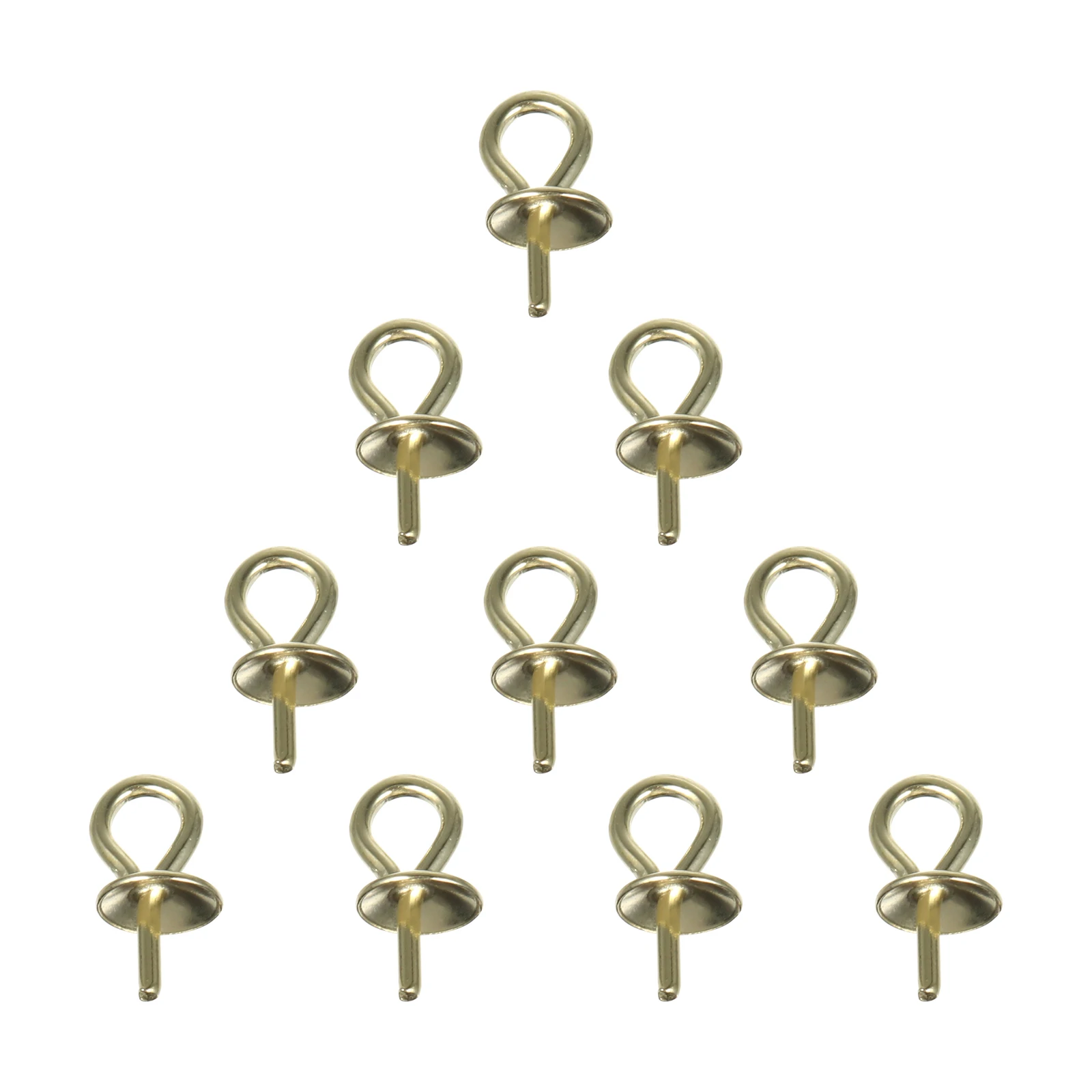 

10PCS Pearl 925 Sterling Silver Empty Holder Beads for DIY Jewelry Making Gifts Jewelry Making Trays Accessories