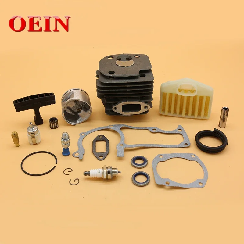 48MM Cylinder Piston Assy Air Filter Fuel Hose Gasket Spark Plug Kit For HUS 365 362 Garden Chainsaw  Replacement Parts