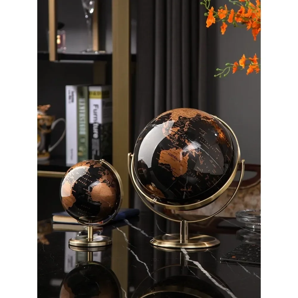 

Metal Base Rotatable World Globe for Living Room Wine Cabinet Office Study Desktop Decoration Home Decoration Accessories