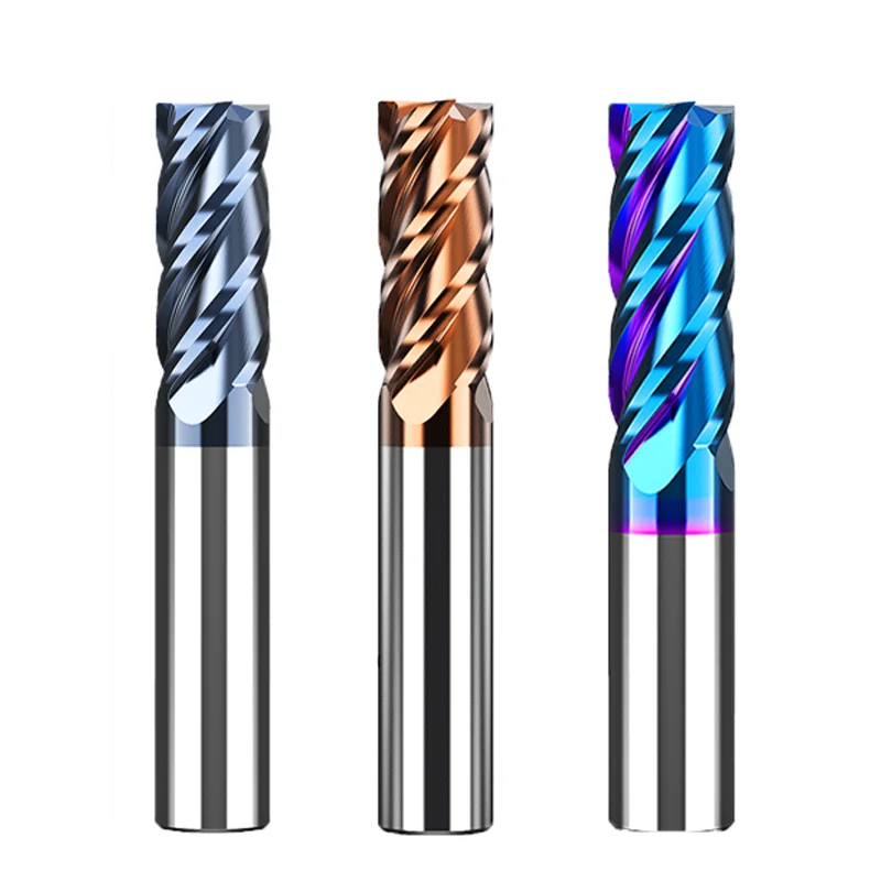 Xuhan HRC50 55 65 Carbide 4 Flutes End mill Milling Cutter Alloy Coating Tungsten Steel Endmills Cutting tool CNC Machining