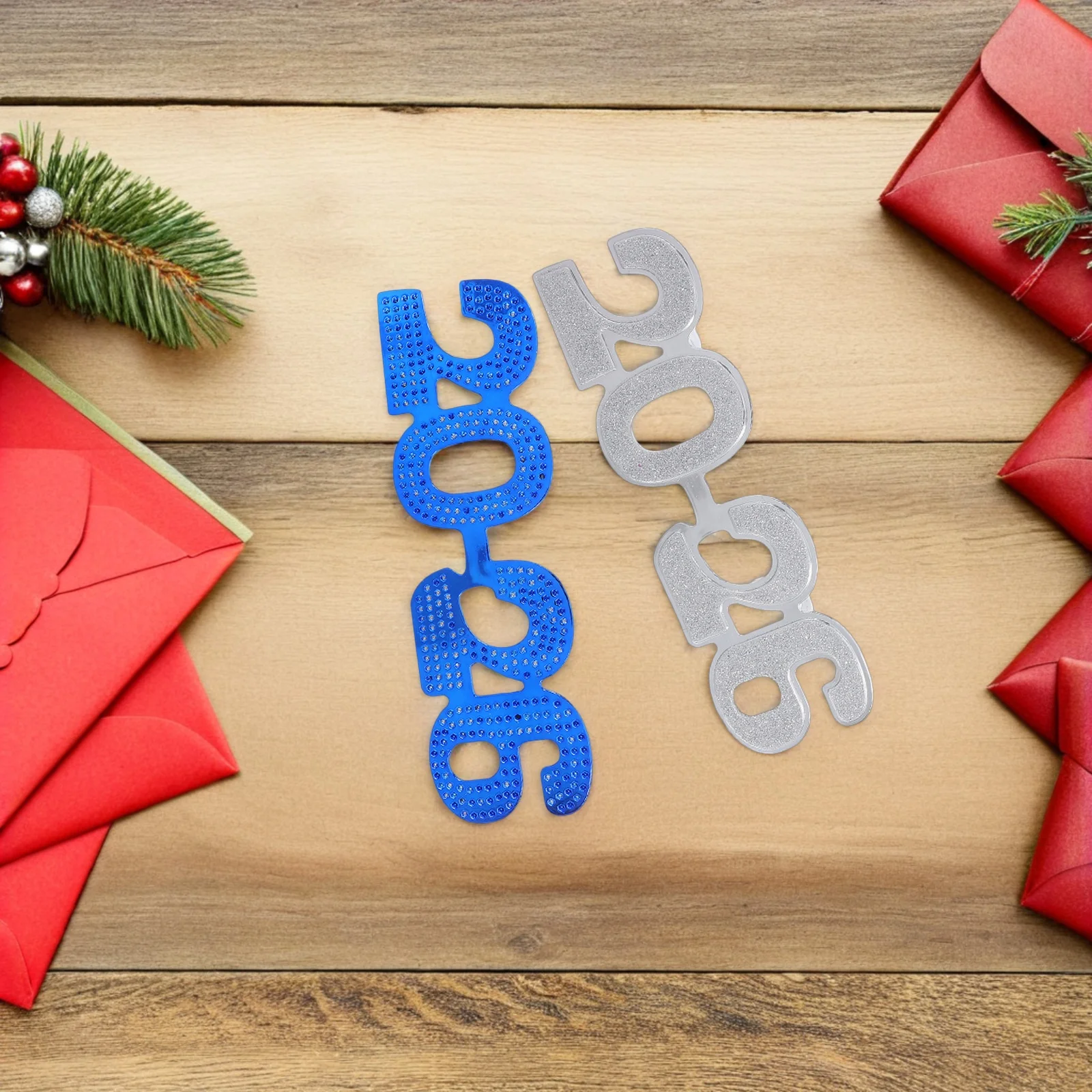 

4pcs 2026 Glasses Glitter New Year Eyeglasses Graduation Party Sunglasses Photo Booth Props Class of 2026 Celebration