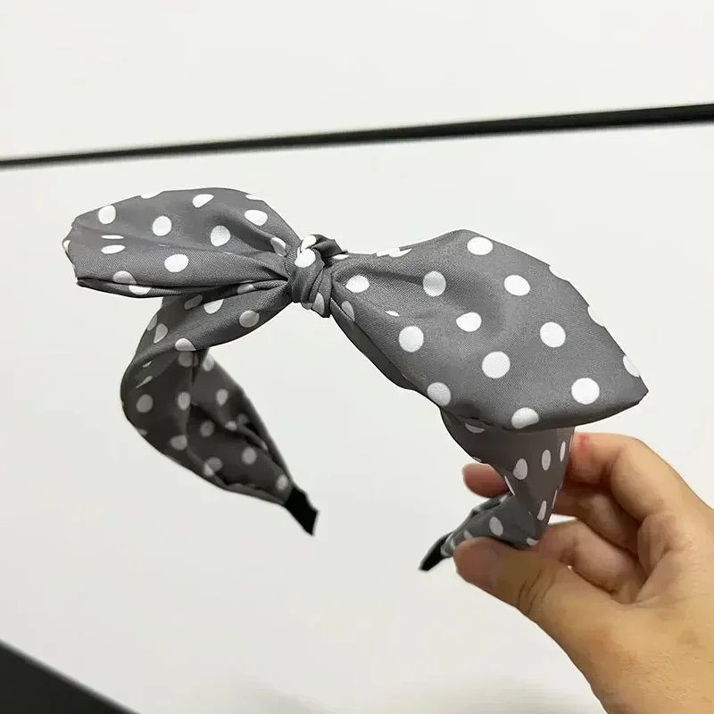 ファッショントレンド女性のワイドヘッドバンドボウノットクロススイート韓国スタイル水玉ヘアバンドかわいいフープ帽子ヘアアクセサリー