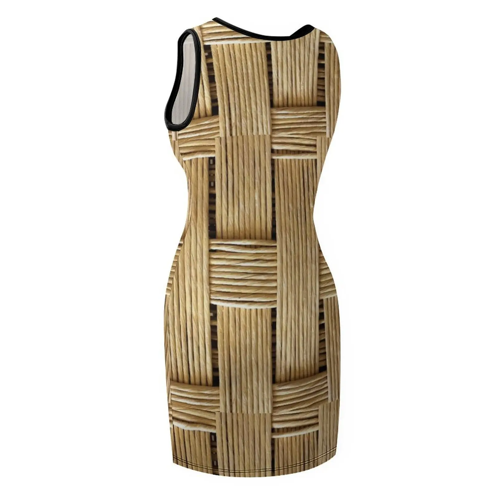 Robe d'été sans manches à motif de Texture en osier, robe de soirée de luxe pour femmes, robes courtes sexy, vêtements audacieux pour femmes