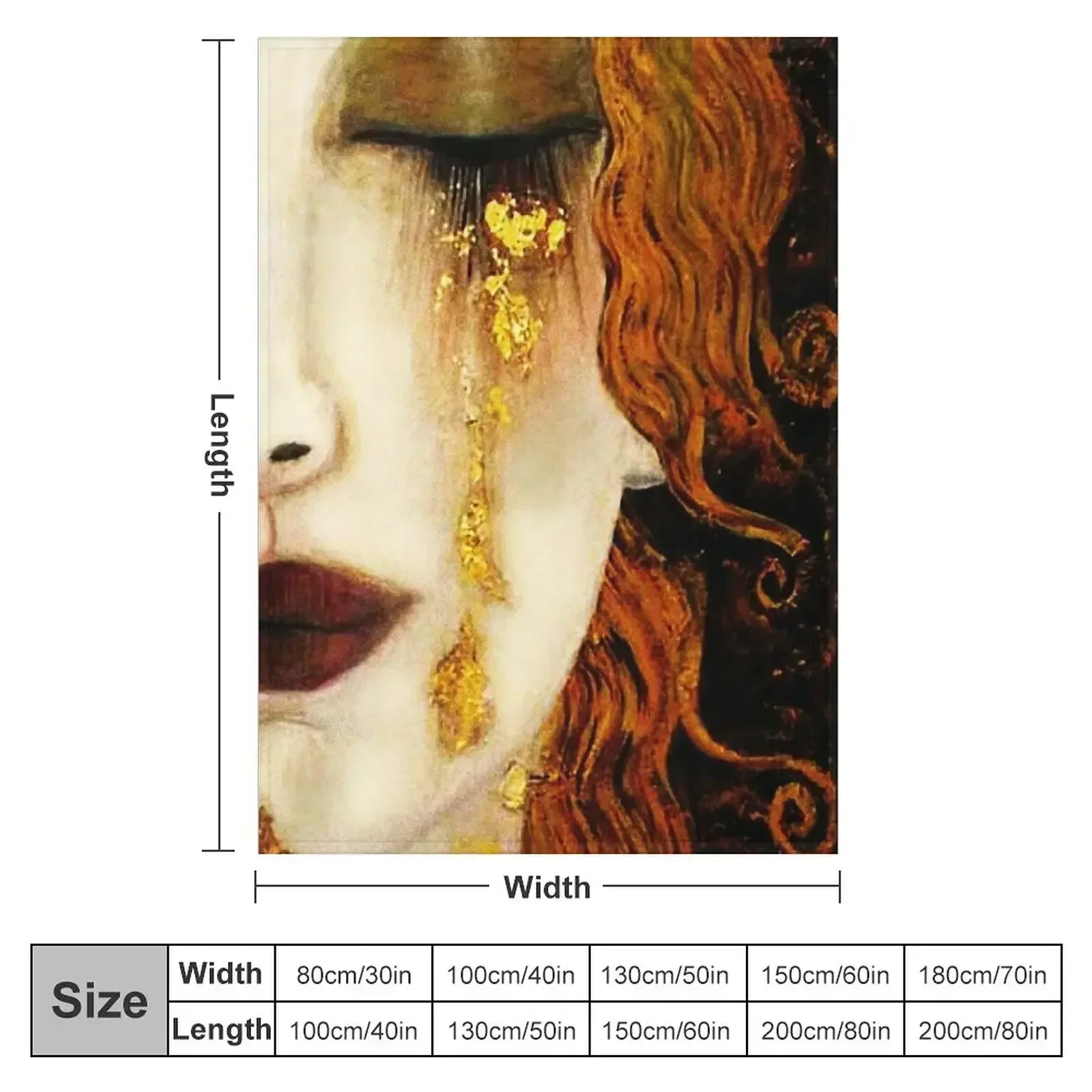 New Klimt Golden Tears Throw Blanket Baby Polar Hairys Blankets