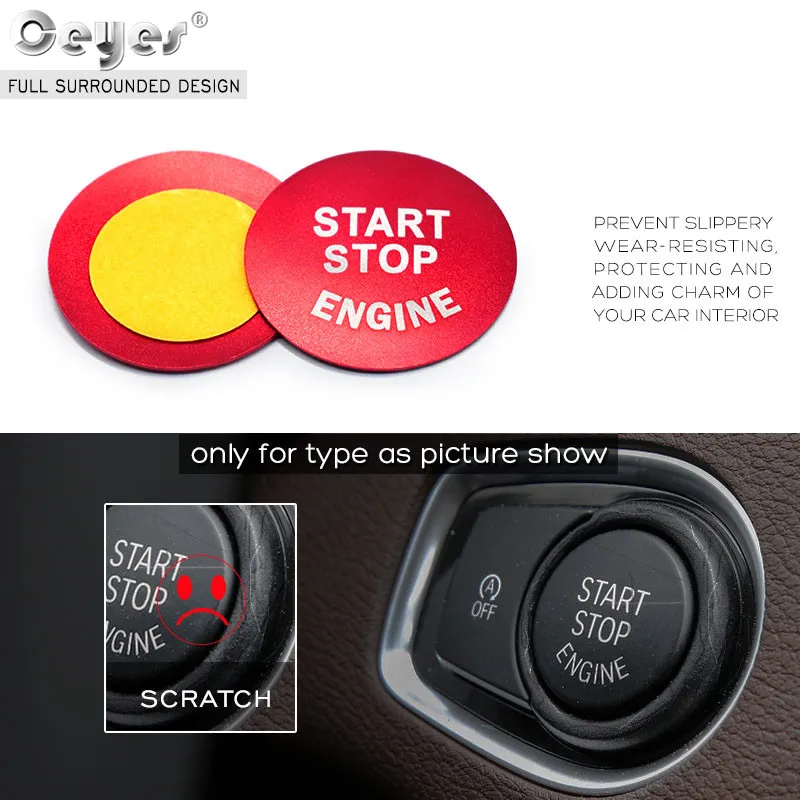 Doofoto Car Styling Engine Start Stop Button Cover Case For Bmw 1 2 3 5 Series X1 X3 X5 X6 Auto Sticker 2019 New Car Accessories