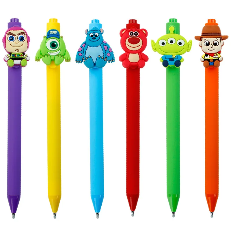 36/batch Disney gel pen black hand account pen school supplies ballpoint pen simple cute cartoon office signature pen gift