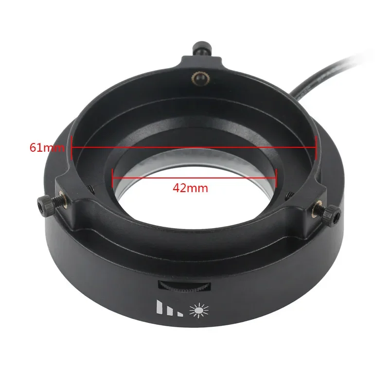 USB 72 LED Ring Light Microscope Illuminator Lamp Adjustable Focus Lamp For Monocular Binocular Trinocular Stereo Microscope