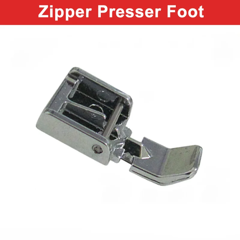 2 Sides Metal Zipper Presser Foot For Snap-on Sewing Machine Brother Singer Janome Sewing Accessory