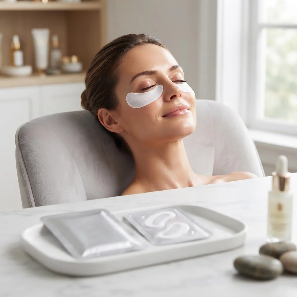 Microneedle Patch Eye - 1 Paar Mikronadel-Augenpads Anti-Falten-Patches mit Kollagen