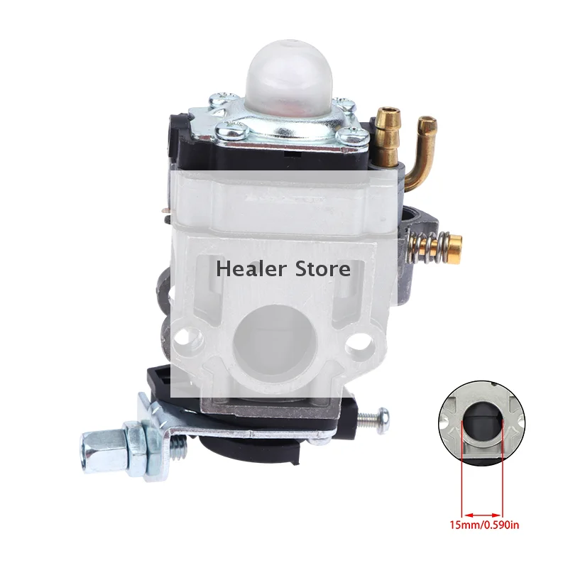 11mm/15mm Brushcutter Carburetor For 2-Stroke Hedge Trimmer 22cc-52cc Universal Fit Carb Brush Cutter Chainsaw Replacement Part