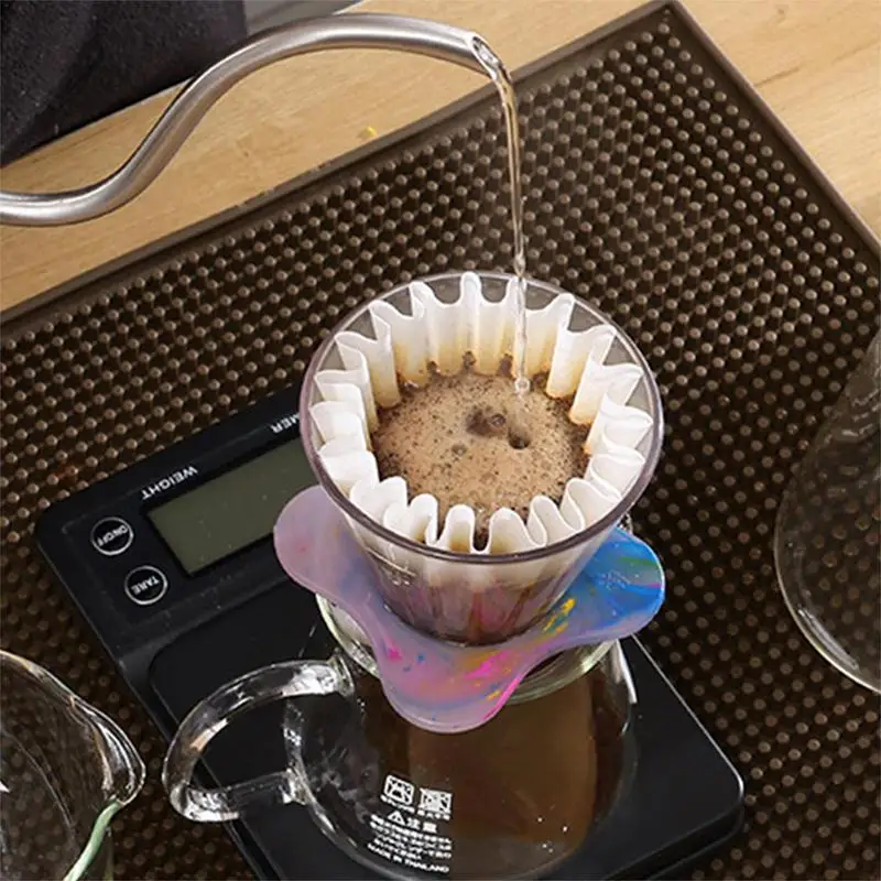 Coffee Filter Holder Rainbow Backlighting Resin Coffee Maker Coffee Maker Coffee Dripper Brewer Glass Coffee Pot High Heat