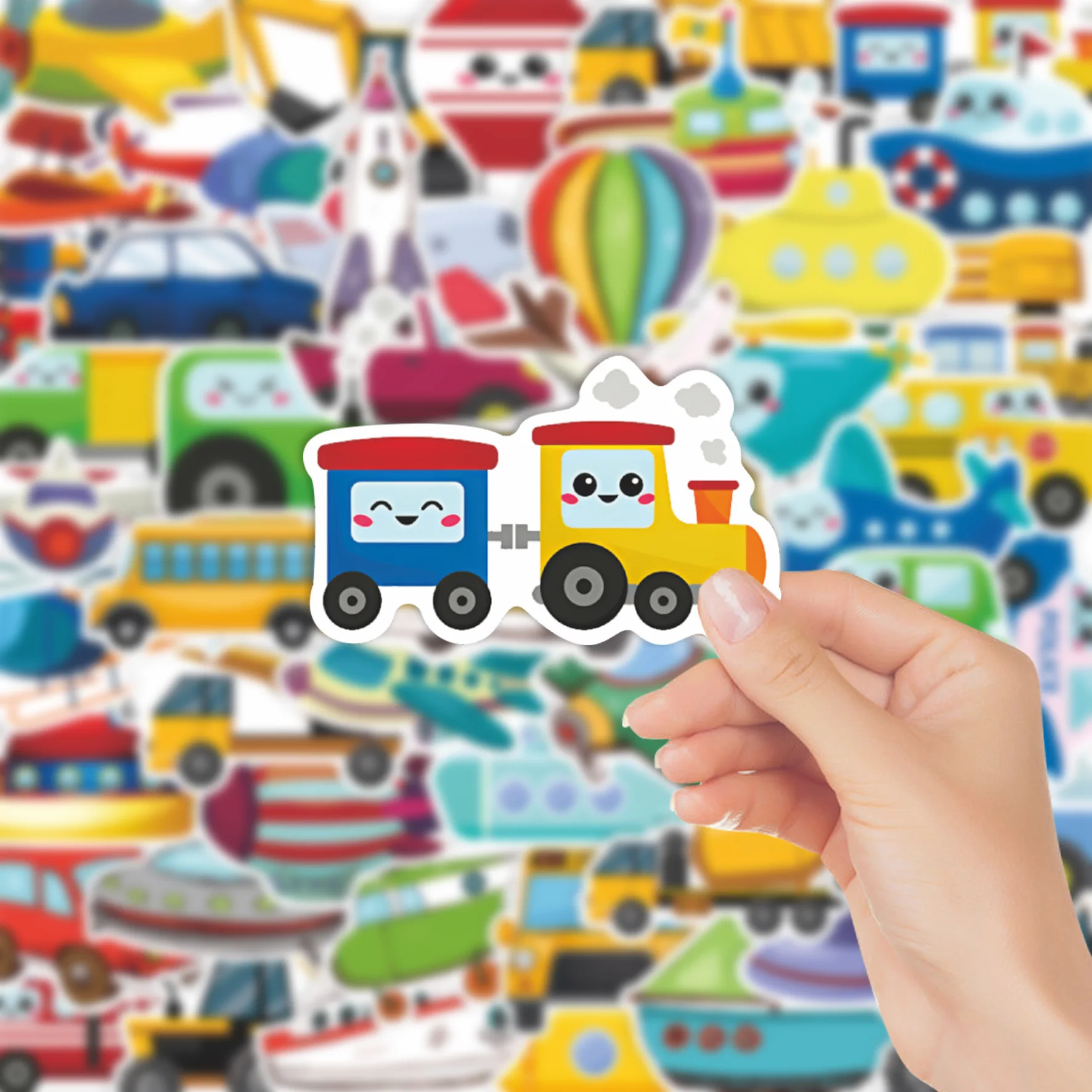 

50PCS Cartoon Engineering Vehicle Graffiti Stickers Creative Decoration Mobile Phone Case Notebook Water Cup DIY Skateboard Gift