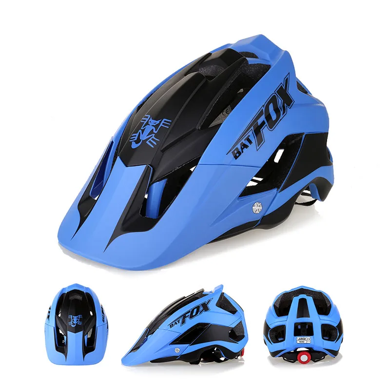 

BATFOX Blue Cycling Helmet MTB Ultralight Mountain Road Bike Helmet Outdoor Extreme Sports Safety Helmet for Both Men and Women