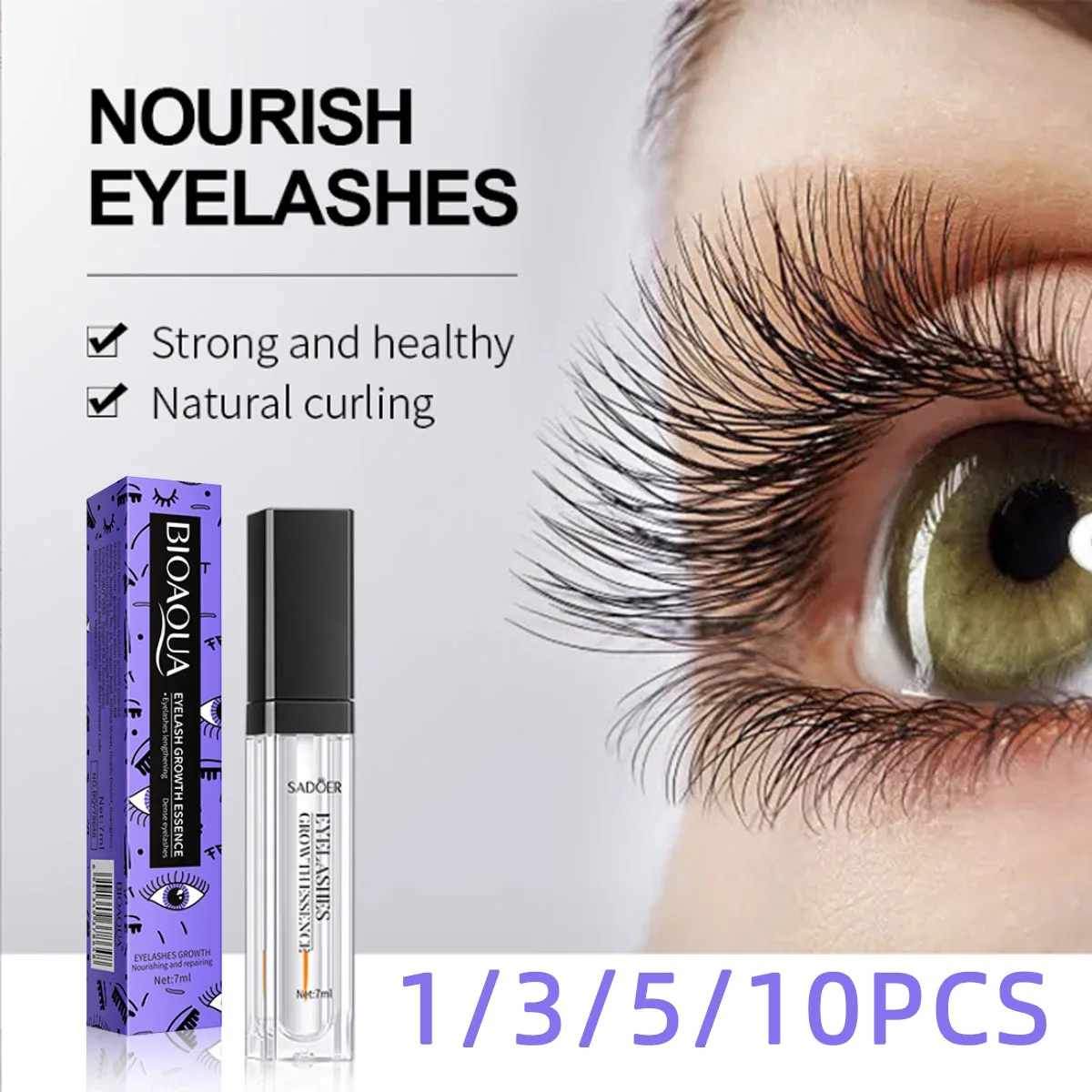 Wimpervoedende essentie Milde, niet-irriterende hydraterende natuurlijke ingrediënten Hydraterende krullende oogmake-up Gel Groeivloeistof