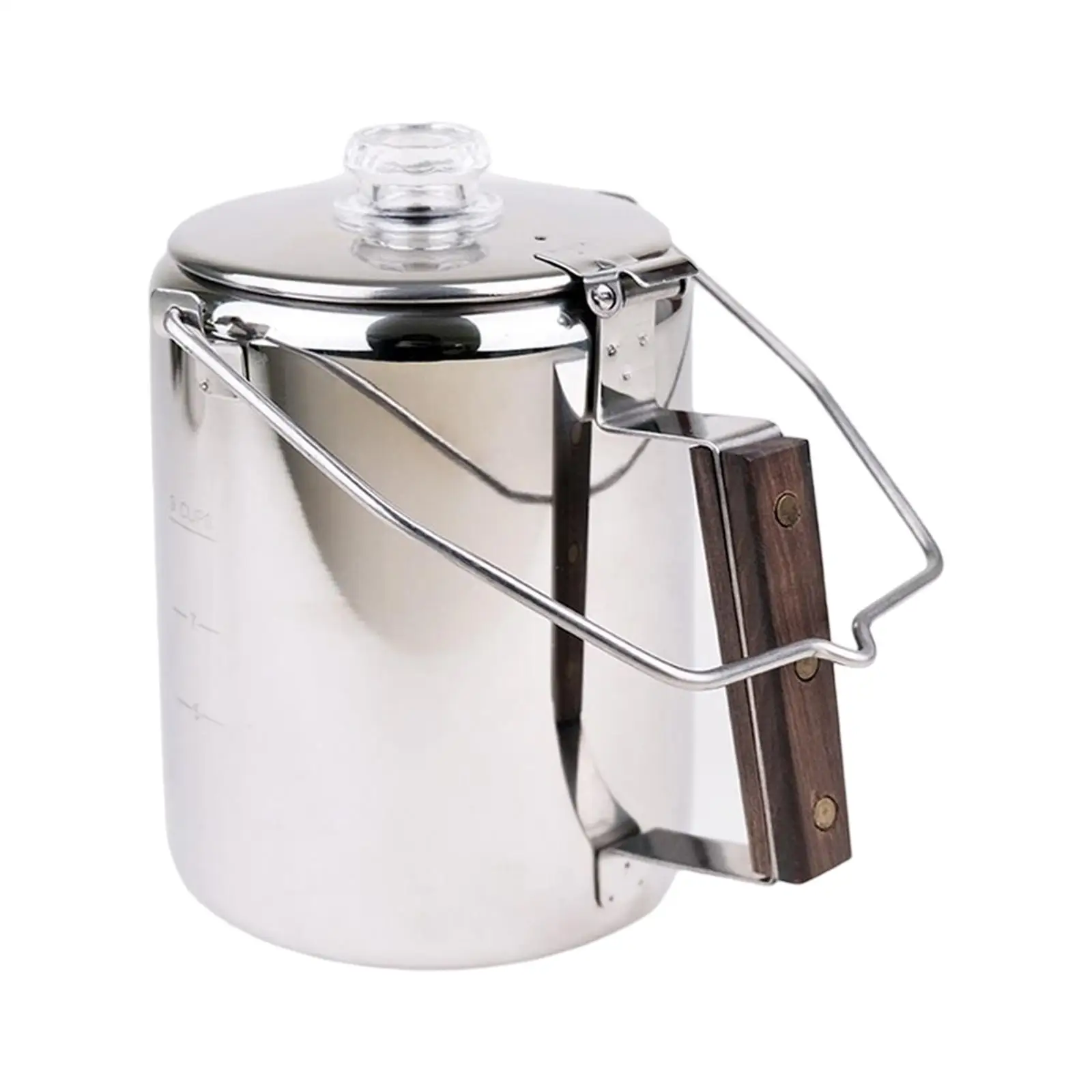 Coffee Percolator Camping for Fire Durable Stainless Steel Coffee Brewer Stove Top Coffee Making Pot for Home Outdoor Travel