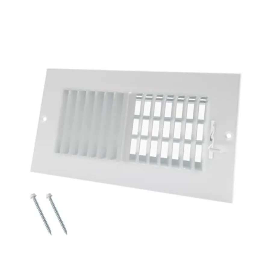 

8 x 4 Inch [Duct Opening] Air Vent Cover for or Ceiling - High Airflow 2 Way teel Ventilan - Adjutable/Ceiling iter, 9-3/4 Inch