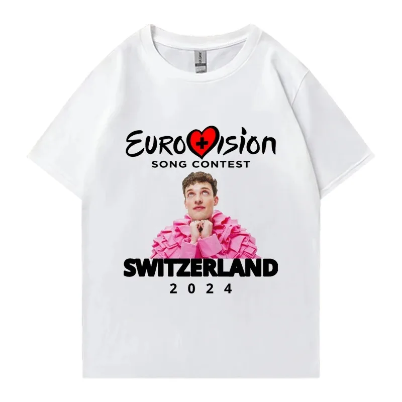 Hot Sale Eurovision 2024 Event Nemo Mettler Print T Shirt Men Women Hip Hop Oversized Streetwear Unisex Short Sleeve T-shirts