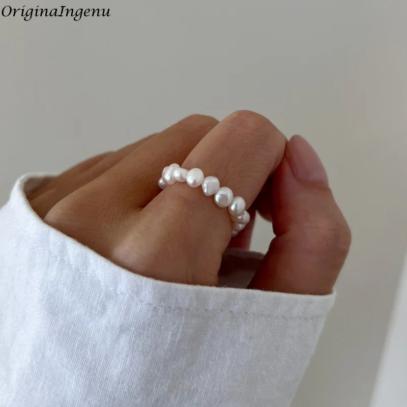 

14K Gold Filled Simple Beaded Pearl Ring Designer Jewelry Dainty Pearl Ring Women Luxury High Quality Gifts for Women