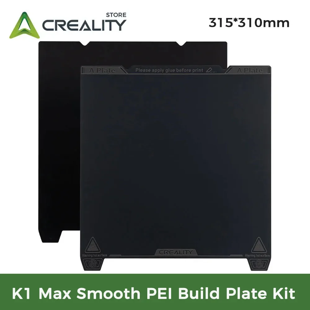 Creality Official K1 Max Smooth PEI  Build Plate Kit 315*310mm-With Soft Magnetic Sticker for K1 Max Ender-3 V3 Plus 3d Printer