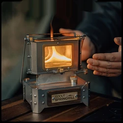 New Small Outdoor Stoves Ornamental Stove Glass Lamp Kerosene Stove Mini Stove Tea Stove Camping Equipment Stove