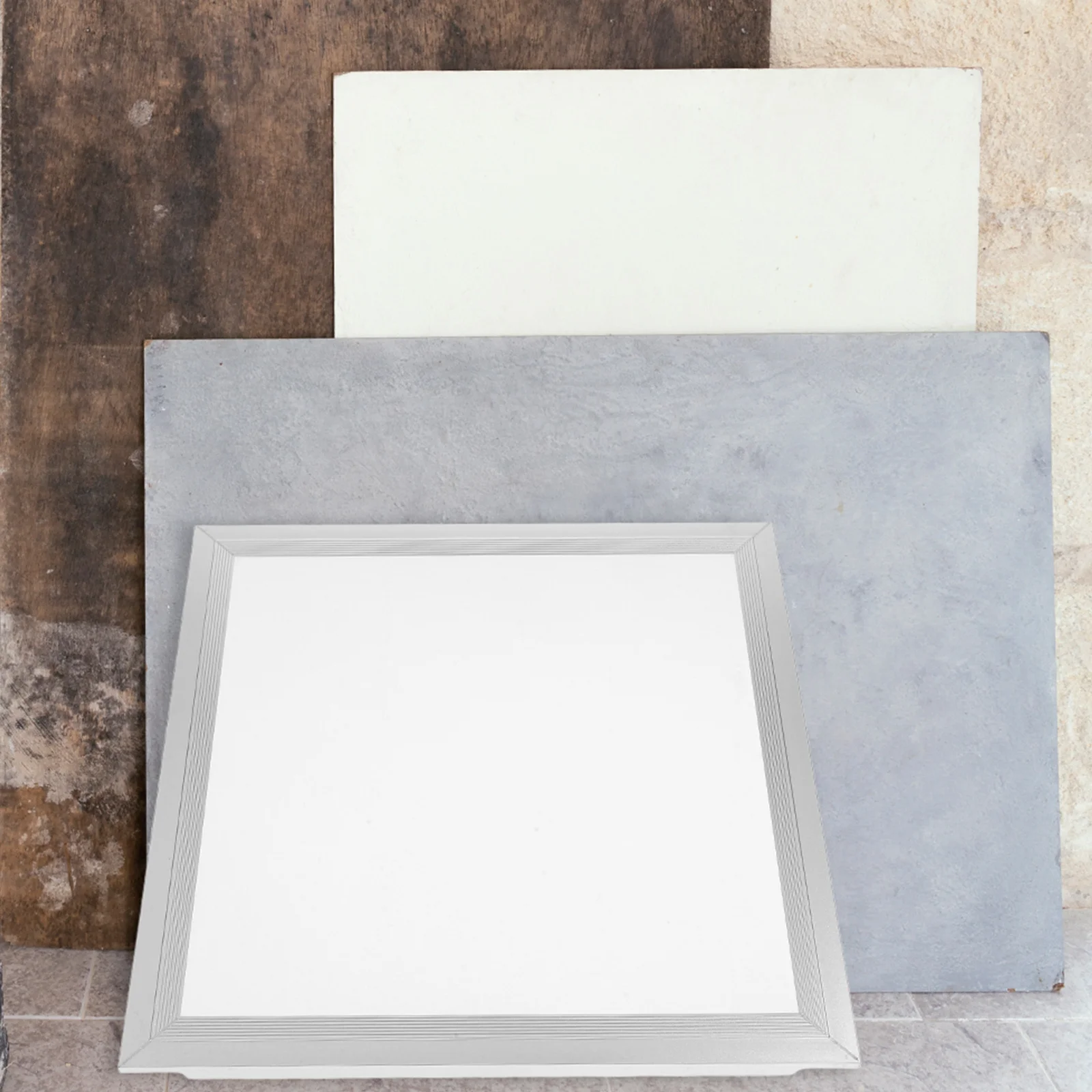 

Aluminum Drop Ceiling Light Cover Square Trim High Light Transmission Durable Design Easy Install for Kitchens Bathrooms