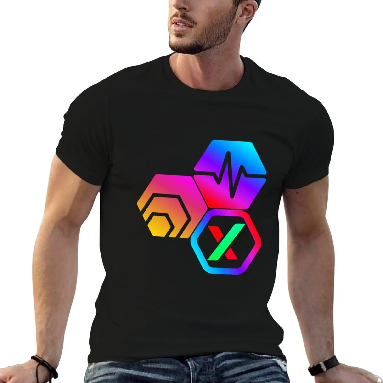 PulseX PLSX Crypto Logo Hex Pulse T-Shirt customs design your own oversized t shirt mens t shirts casual stylish