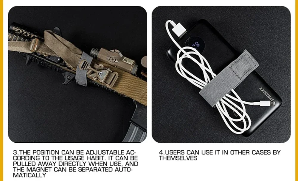 Taktischer Magnetischer Gewehrriemen-Halter Riemenhalterung Organizer mit Starken Magneten Gewehrriemen-Befestiger Jagdausrüstung – Detail 2