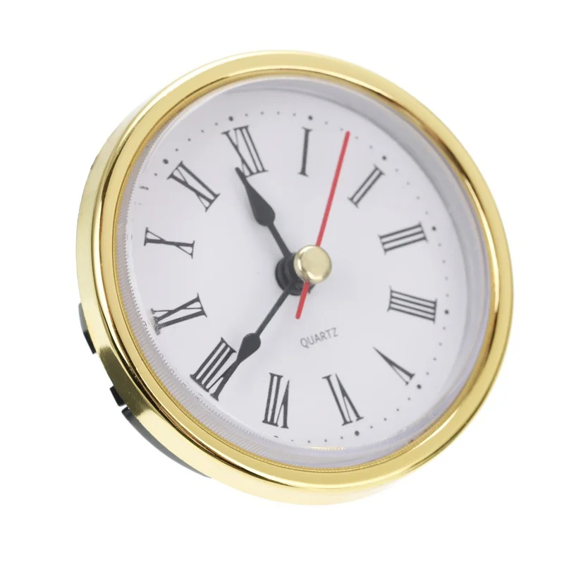 65mm Quartz Movement Round Clocks Head Insert Roman Number Classic Craft Clock