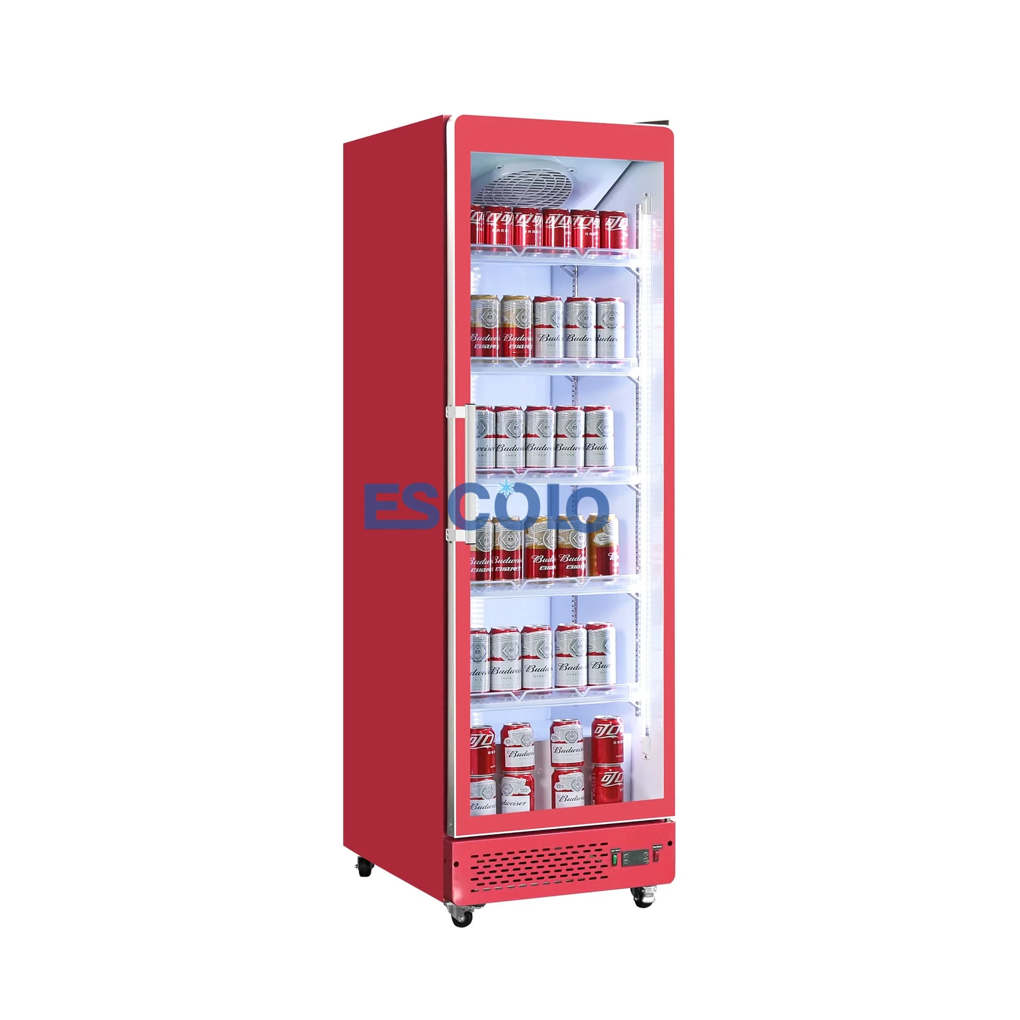 

Drink Refrigerator Commercial Display Fridge with Glass Showcase, Perfect Supermarket Refrigerator for Cooling Beverages