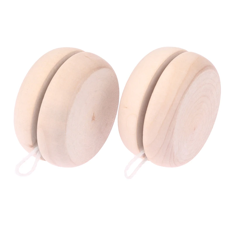 Mini Wooden Yoyo Toy DIY Hand-Made Baby Ball Round Log Yo-Yo Creative Kids Crafts Gift For Children