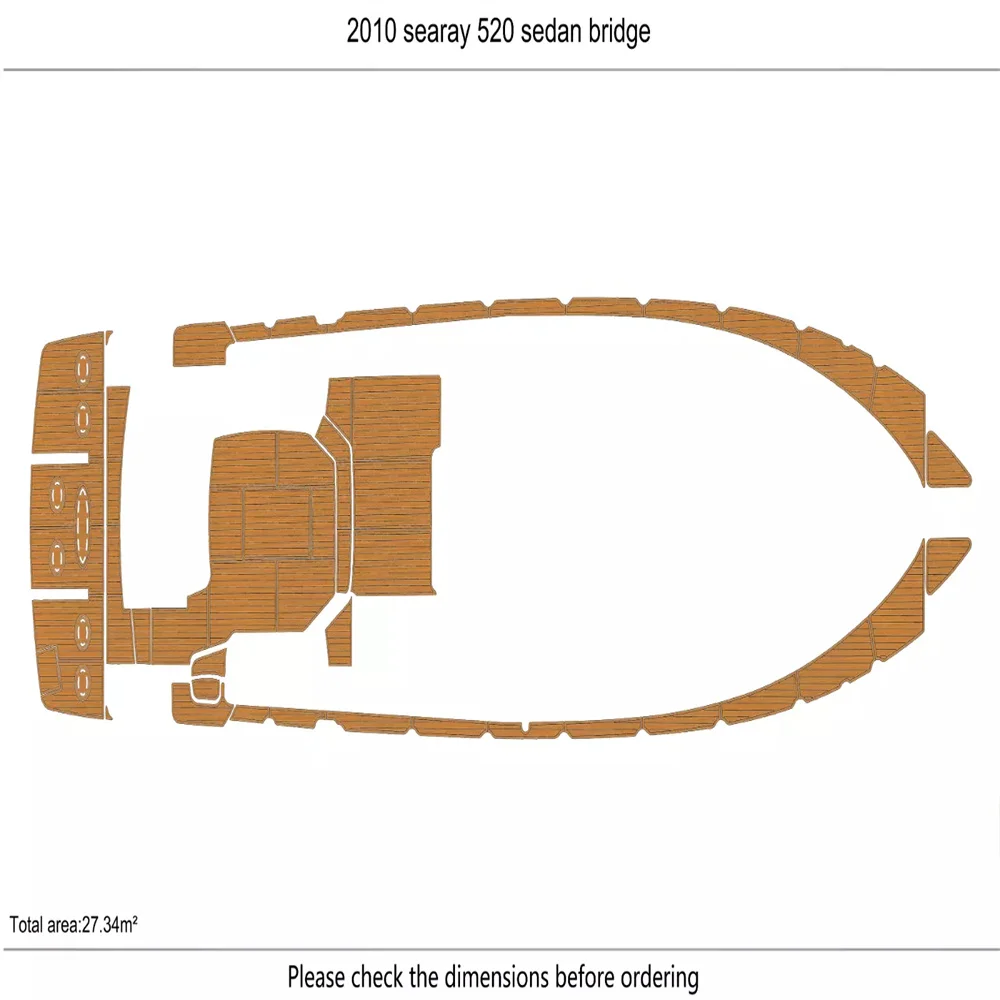 2010-2015 sea ray 540 sundance Cockpit Swim platform 146mm EVA Faux foam teak Marine Flooring Teak Yacht boat marine accessories