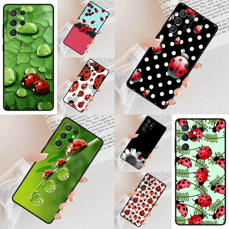 Lady Bugs Phone Case For Samsung Galaxy S24 S23 S22 S21 Ultra S10 Note 10 Pro S20 Plus FE S9 S8 Cover