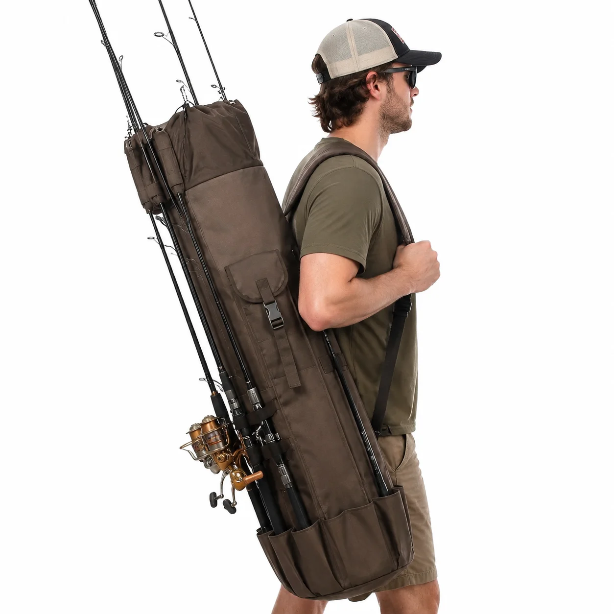 Fishing Rod Case - Fishing Rod Bag Oxford Cloth Cylinder