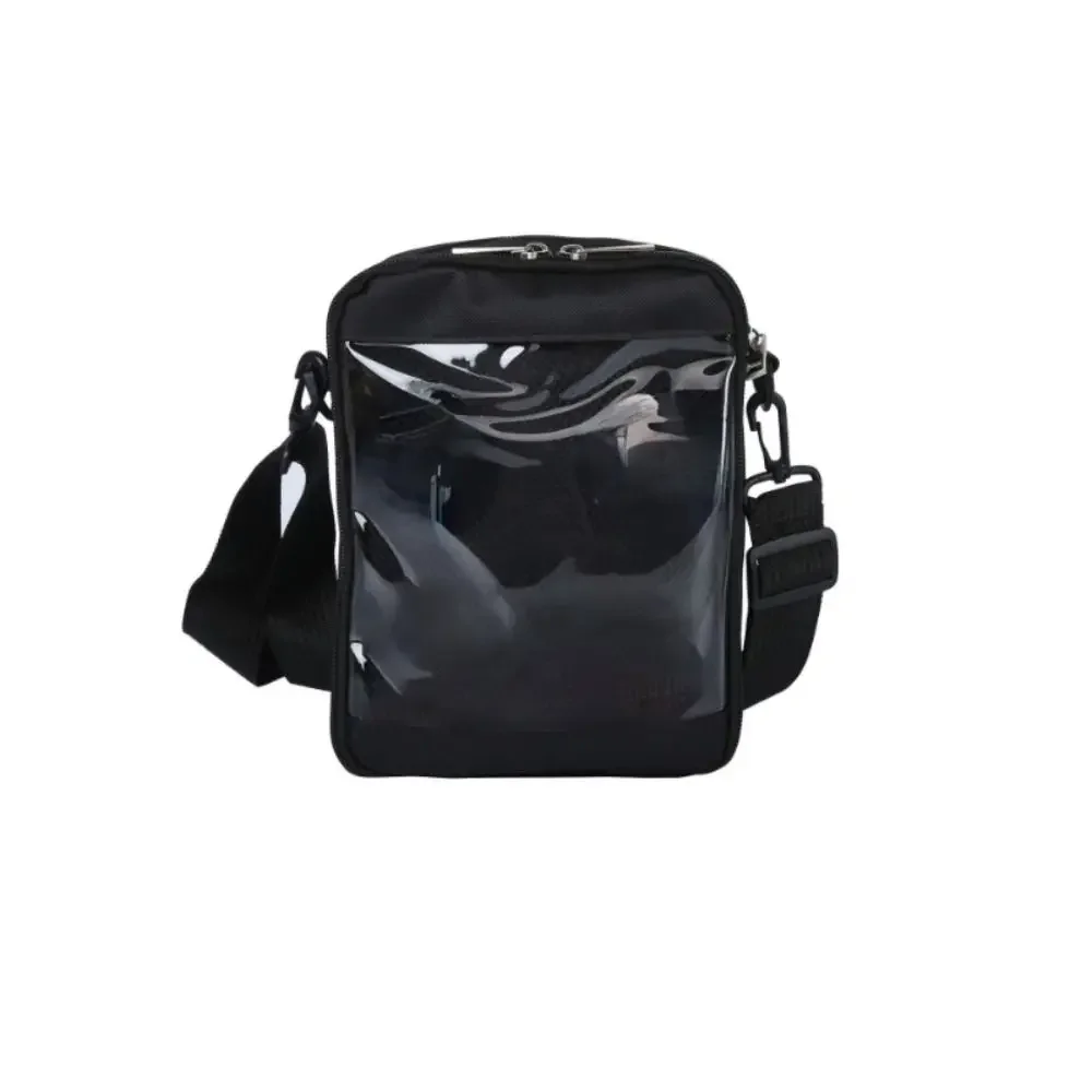 النمط الياباني أسود أبيض حقائب كروس صغيرة بولي كلوريد الفينيل بسيطة المرأة محفظة الكتف شفافة صغيرة واضحة Ita حقيبة المدرسة الثانوية #4